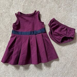 Janie and Jack Pleated Dress Matching Set 3-6 Months